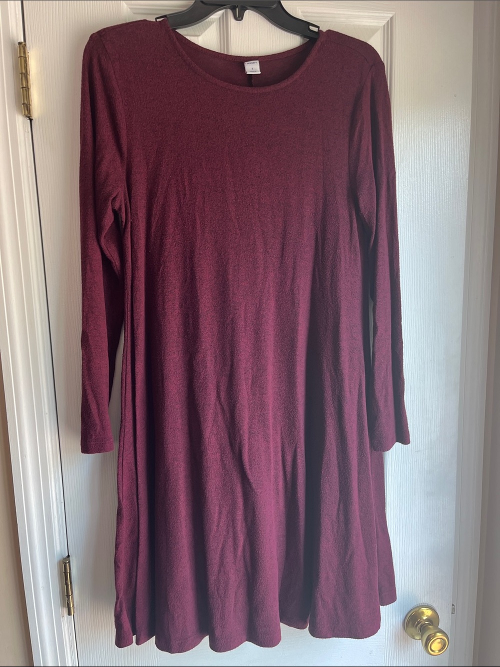 Old Navy Burgundy Long-Sleeve Swing Dress